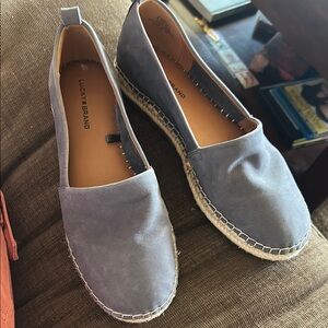 Lucky Brand Gray Espadrille Shoes with Jute Sole